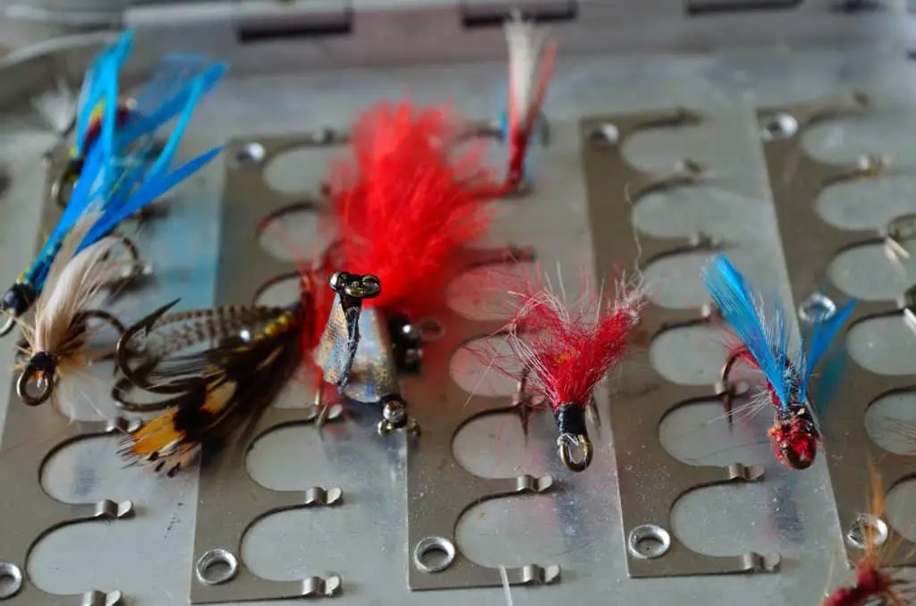 Several self-made flies