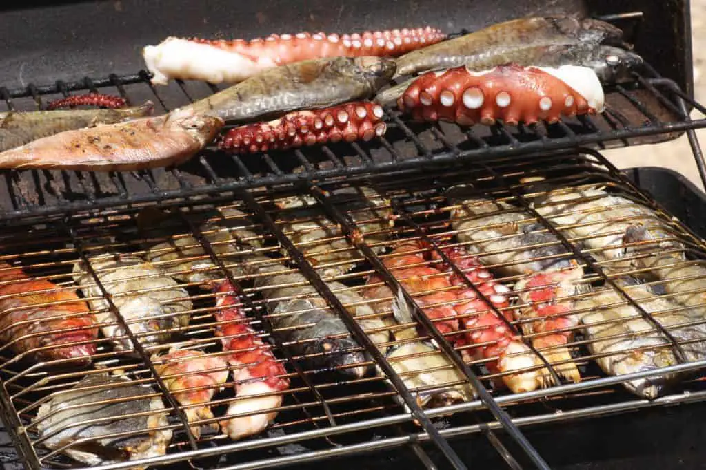 Fresh fish on grill