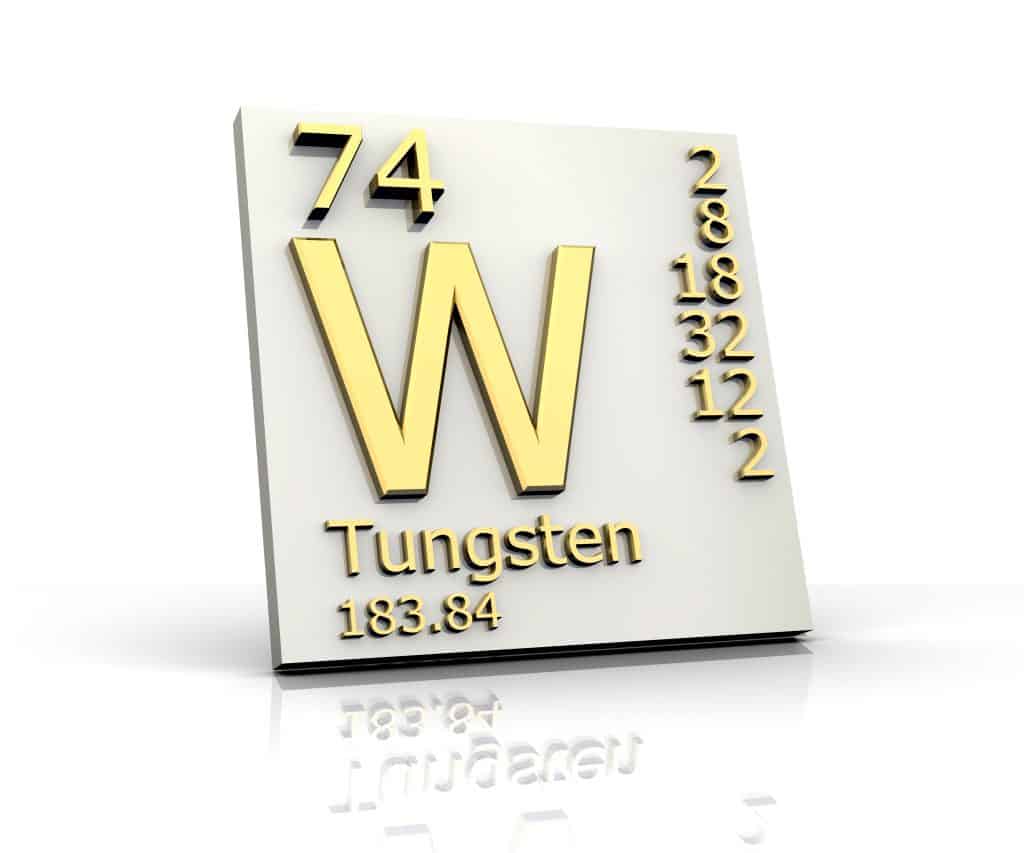 Tungsten form Periodic Table of Elements - 3d made