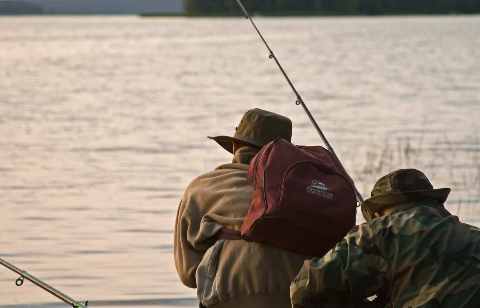 two fishermen waiting patiently for the best time to catch crappie