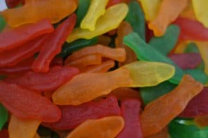 swedish fish candy in different colors